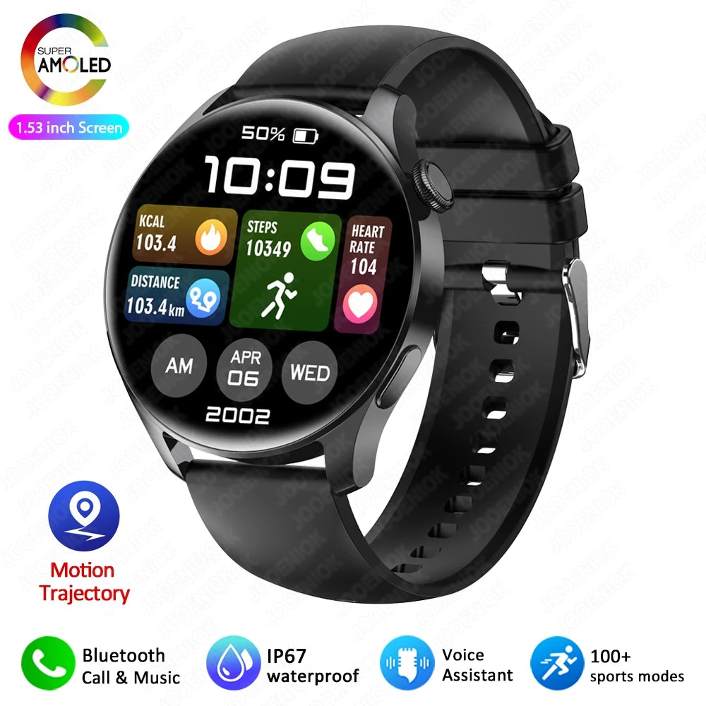 Tech Accessories Gear: 2026 New Smart Watch For Men HD AMOLED Screen, GPS, Motion Heart Rate, Bluetooth, Calls / Rungear