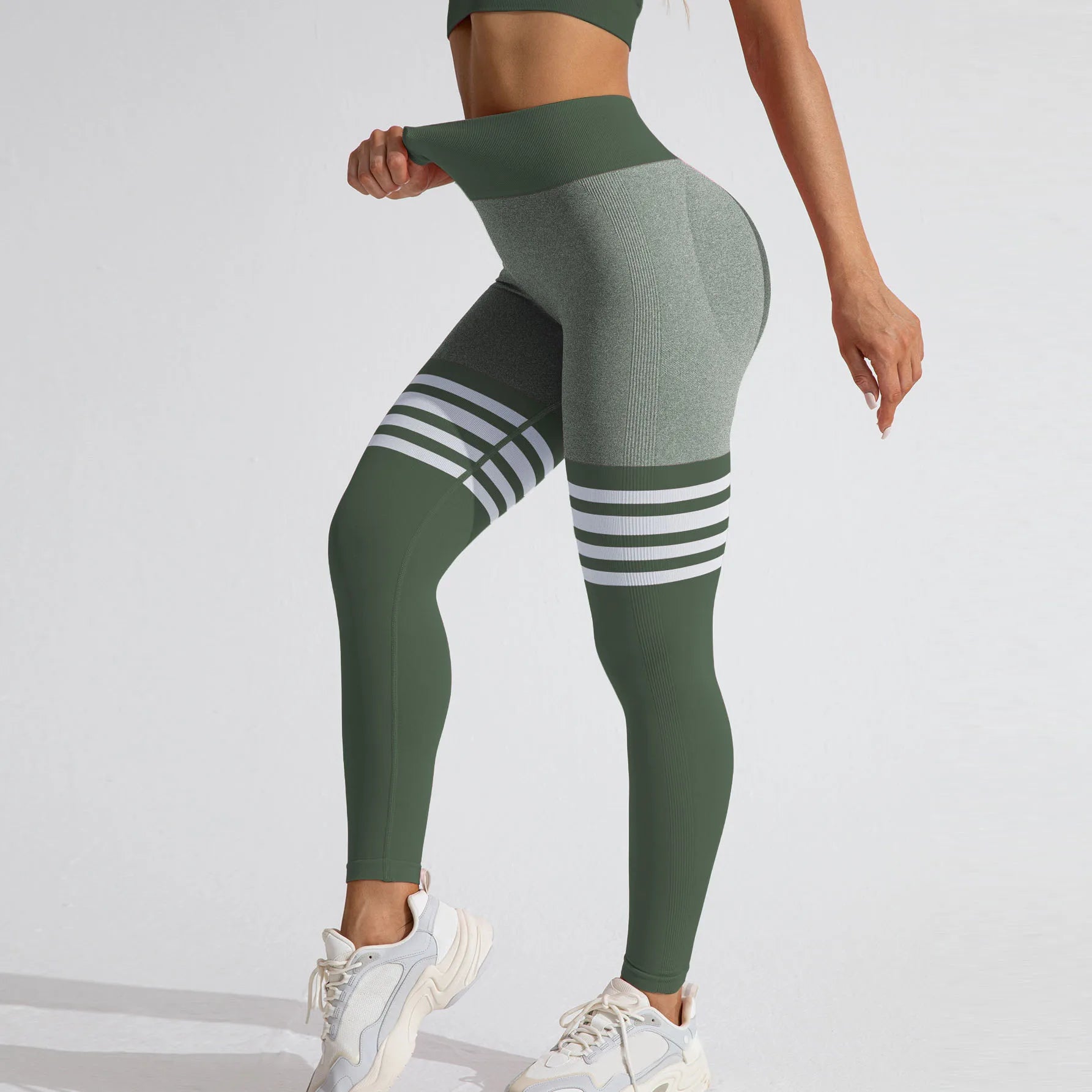 Women's Compression Pants: V Back, Lifting, Athletic, Fitness Training Leggings / Rungear
