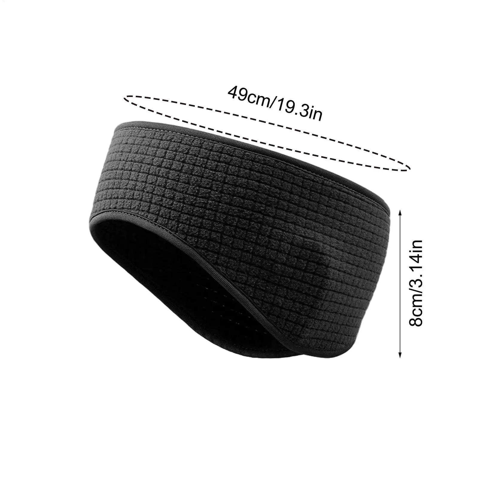 Unisex Thermal Windproof Stretchy Ear Warmer Headband for Running Skiing Cycling Winter Sports