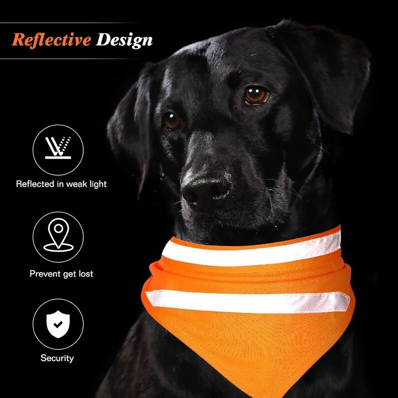 Dog Gear Accessories: Reflective, High Visibility Triangle Scarf, Suitable for Small and Medium-Sized Dogs / Rungear
