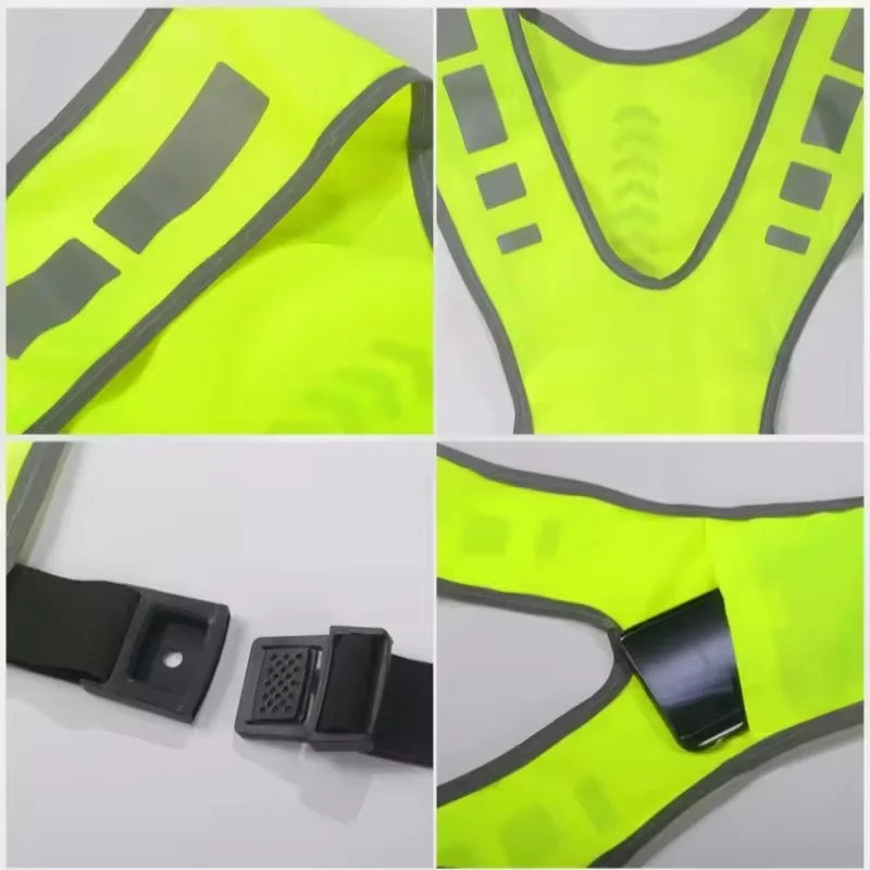 Reflective Running Safety Gear: Lightweight, Adjustable, Safety Waterproof Vests / Rungear