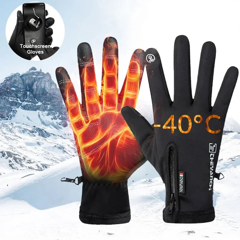 Winter Gloves Waterproof Thermal for Running Hiking Cycling