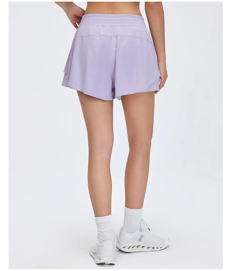 Women's 2-in-1 High-Waist Quick-Dry Running Shorts