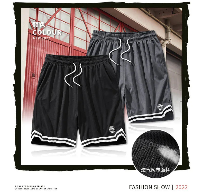 Men's Breathable Plus Size Quick Dry Summer Sport Shorts For Gym Jogging Running Beach Surfing