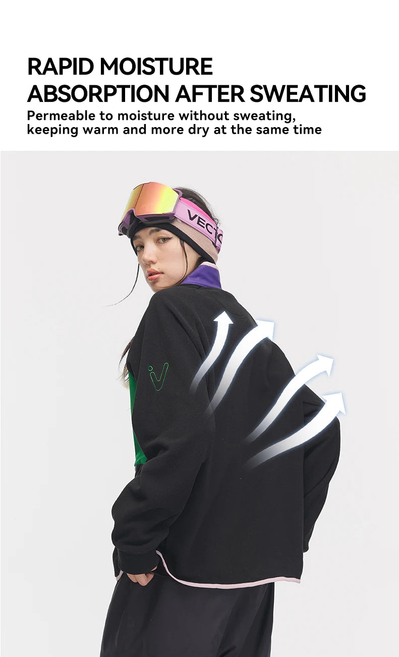 Unisex Winter Jackets: VECTOR Unisex Fleece, Contrast Sleeve, Warm Winter Sweatshirt Jacket / Rungear