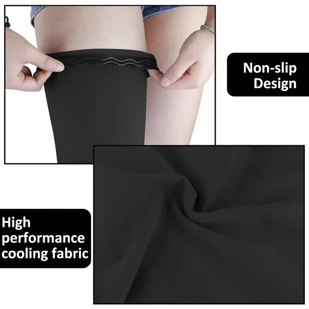 Running Compression Apparel: 1PC Full Length, Unisex, Compression Sports Leg Sleeve for Thigh, Knee, Calf / Rungear