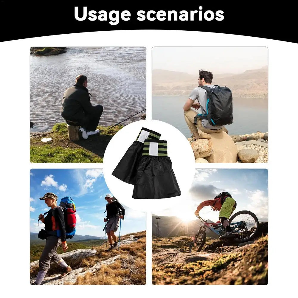 Trail Gear Accessories: Waterproof, Breathable, Adjustable, Men's Low Extended Trail Leg Gaiters For Cycling, Hiking / Rungear