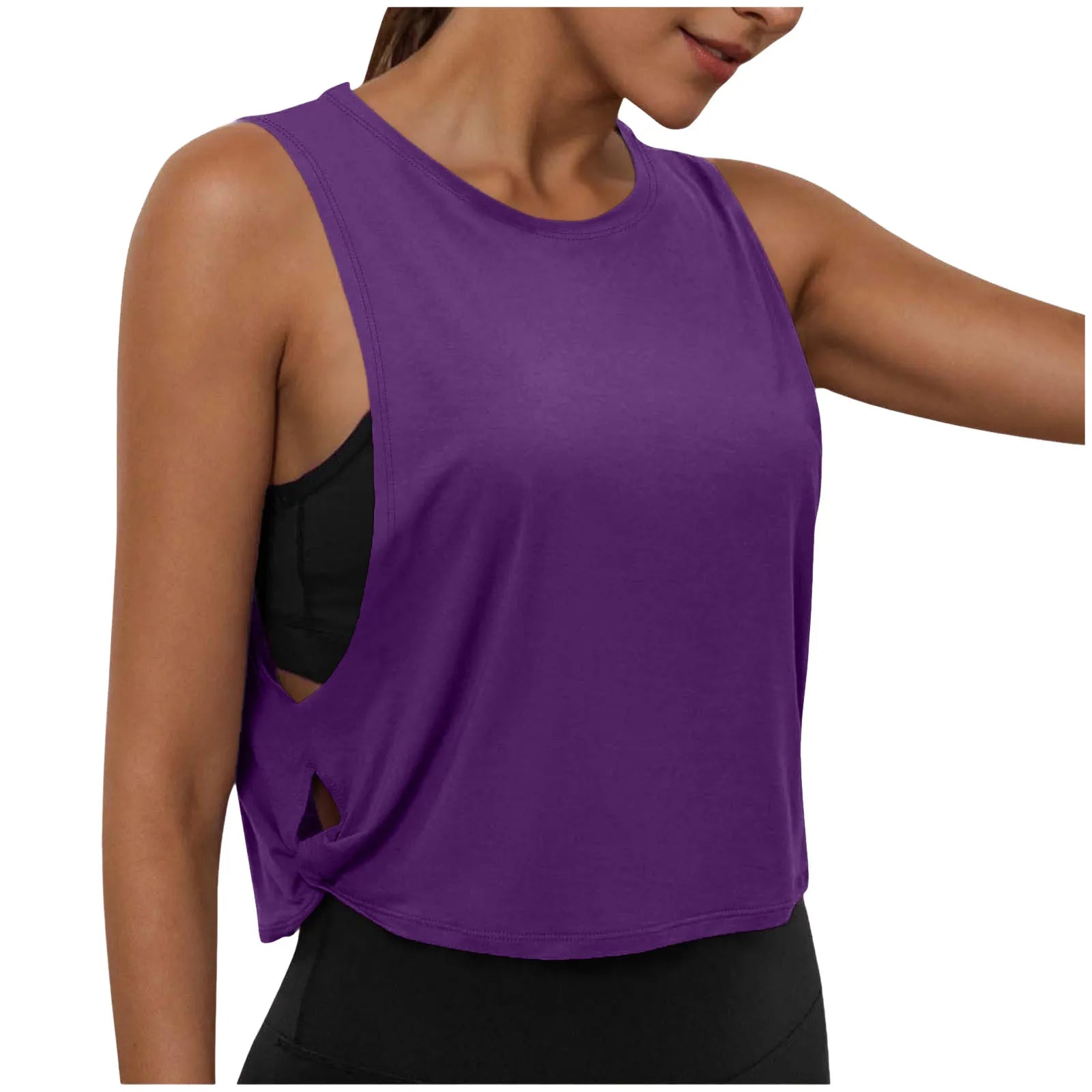 Women's Running Apparel: Lightweight, Sleeveless Casual Loose Fit, Cropped Sports Tank Top / Rungear