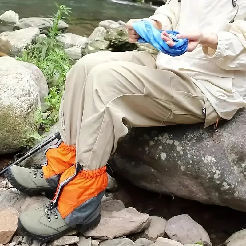 Lightweight Waterproof Ankle Gaiters With Reflective Strips For Hiking Mountaineering