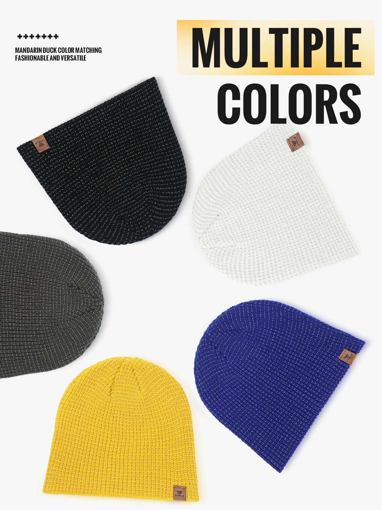 Winter Hat Apparel: WRELS Unisex, Reflective, Windproof, Winter Knitted Ear Protection Beanie / Rungear