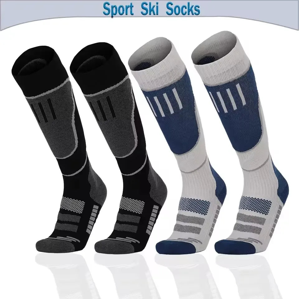 Running Compression Socks: 1 PR Unisex, Winter Merino Wool, Thermal Long Compression Socks for Running, Hiking / Rungear