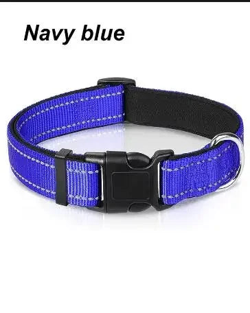 Reflective Breathable Adjustable Neoprene Dog Collar For Medium Large Dogs