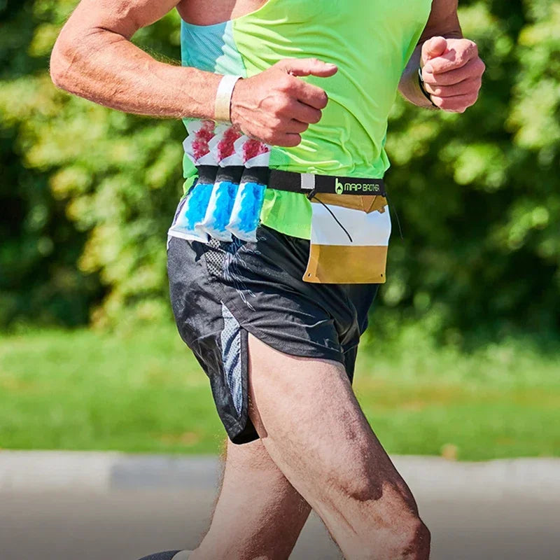 Unisex Running Race Number Belt Waist Pack Bib Holder Triathlon Marathon Cycling Motor Reflective Belt with 6 Loops