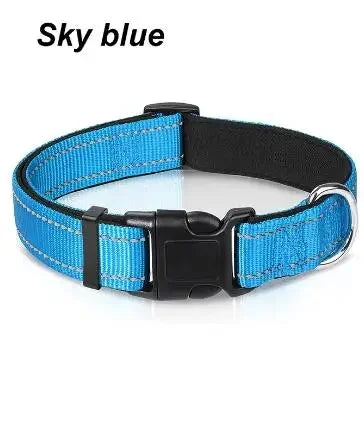 Reflective Breathable Adjustable Neoprene Dog Collar For Medium Large Dogs