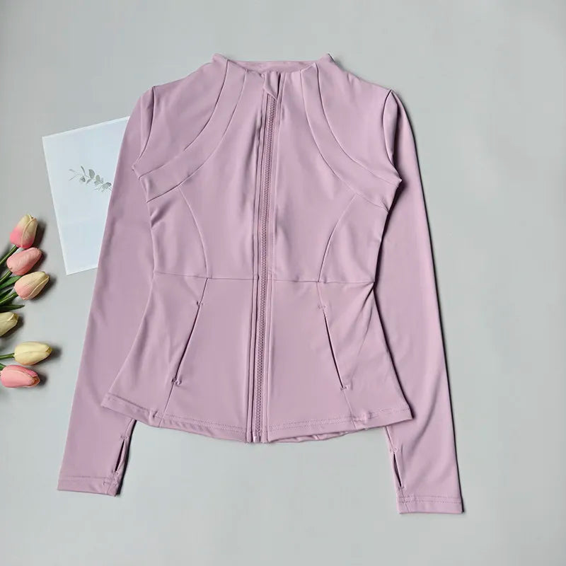 Women's Running Apparel: Breathable, Quick Dry, Slim Fit, Long Sleeved Workout Jacket Top / Rungear