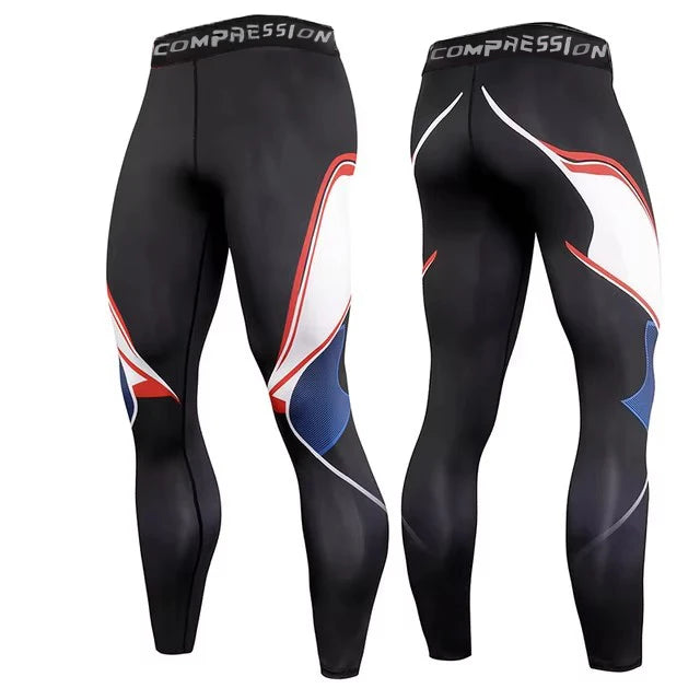 Men's Compression Apparel: Casual Compression Workout Sports Leggings Pants / Rungear