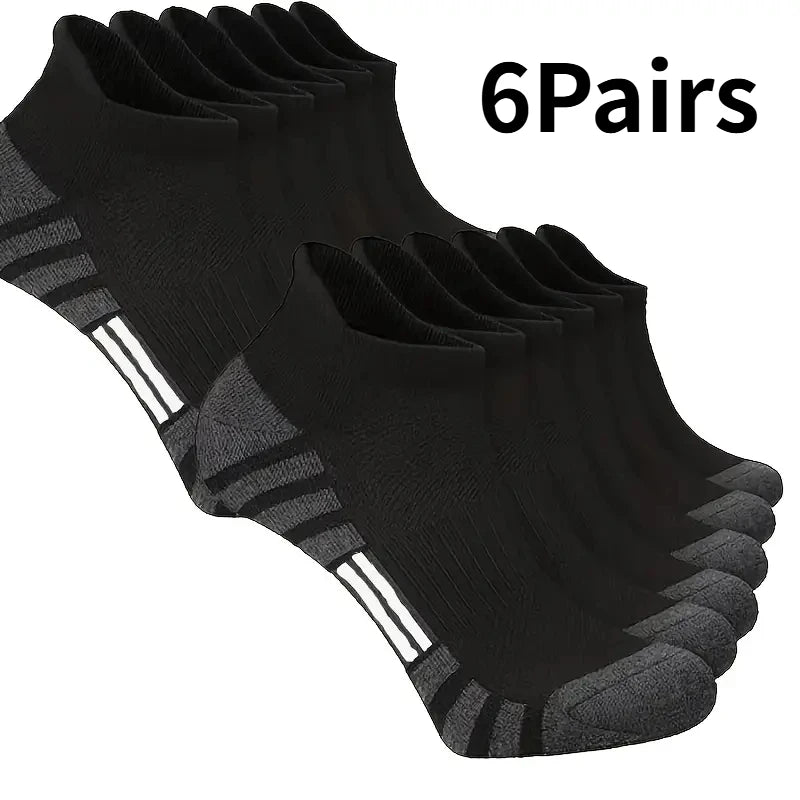 Moisture-Wicking Accessories: 6/12 PR Comfortable, Cushioned Running Socks - Lightweight, Moisture-Wicking, Breathable, Low Cut, Non-Slip Tab / Rungear