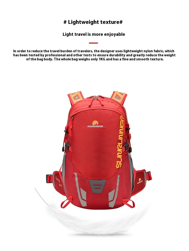 Trail Gear Accessories: 35L Large Capacity Lightweight Hiking Travel Backpack Bag For Outdoors / Rungear