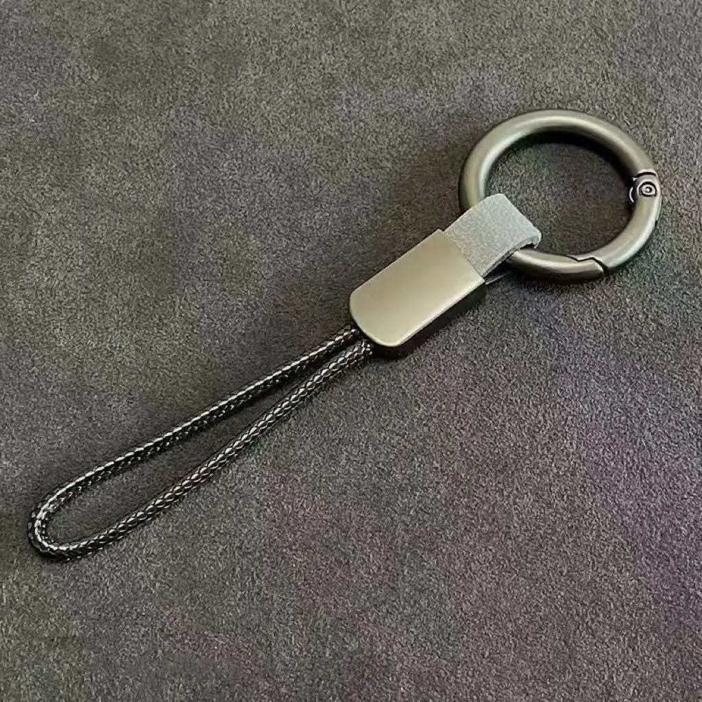 Key Accessories Gear: Simple, Woven, Unisex Suede Car Keychain with Lanyard / Rungear