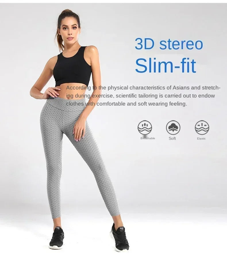 Women's High Wasted Non-Slip Tummy Control Compression Fitness Running Hiking Legging Pants