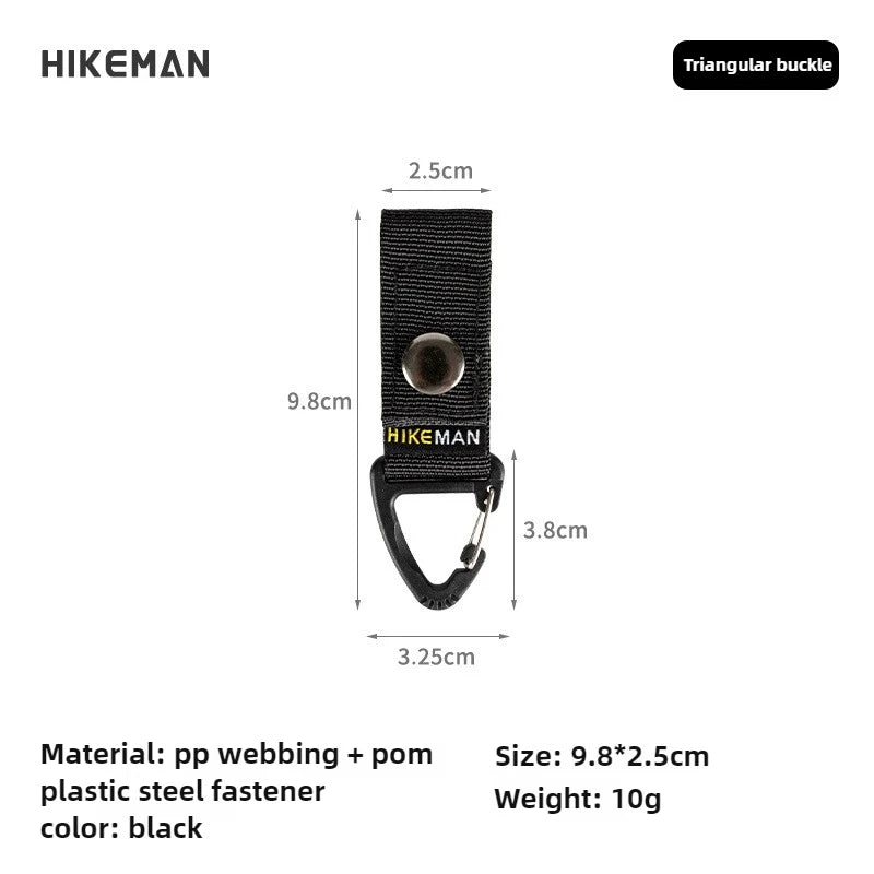 Trail Gear Accessories: HIKEMAN Nylon Webbing Carabiner, Multi Tool Clip Keychain / Rungear