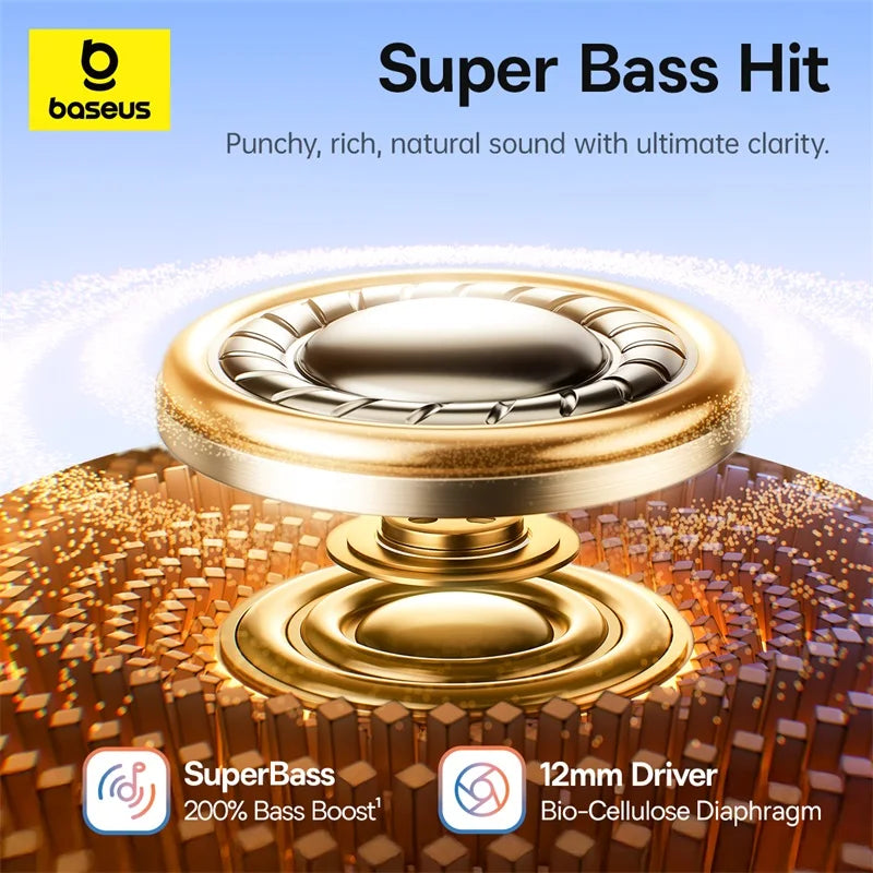 Running Tech Gear: Baseus BC1 Ear Clip Earbuds, Open Ear Wireless Earphones, Bluetooth 6.0 Clip On, 4-Mic Super Bass IP55 / Rungear