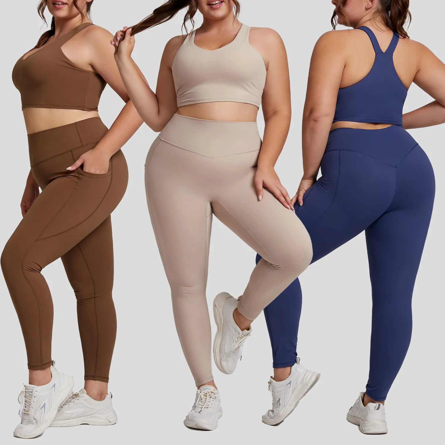 Women's Activewear Sets: 1/2PC Plus Size, Super Stretch Sports Bra Gym Leggings Fitness Suit S-3XL / Rungear