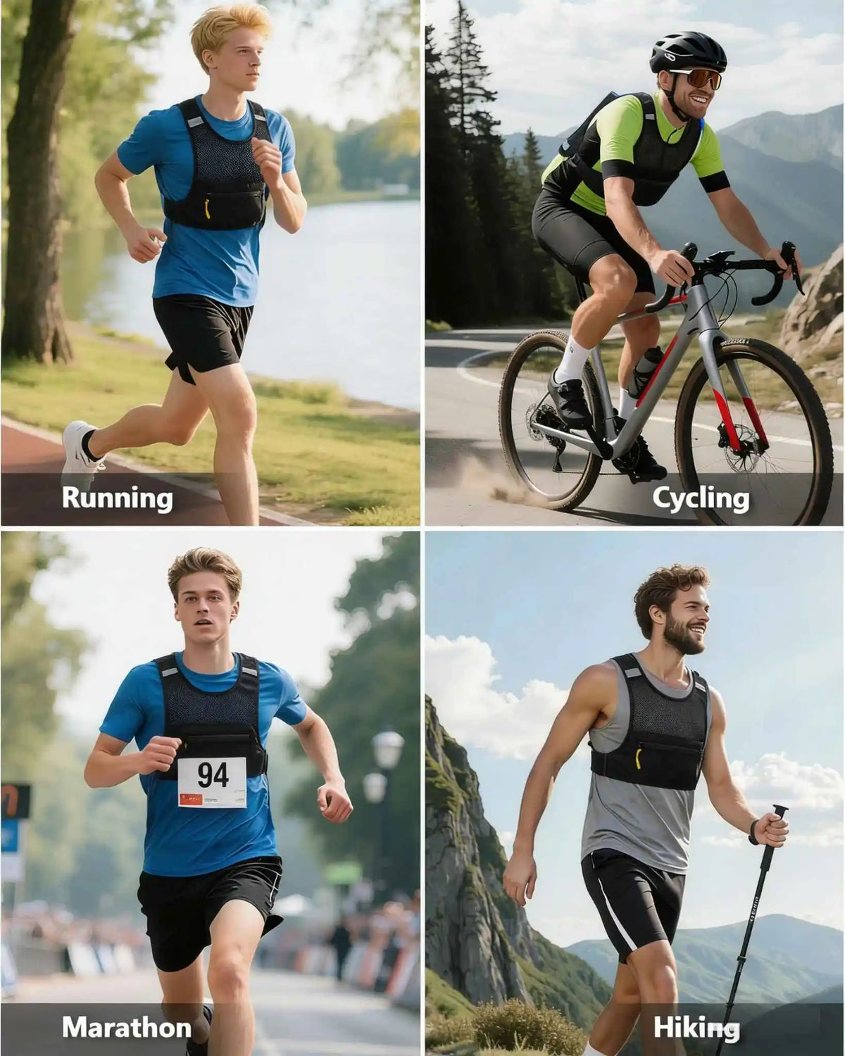 Reflective Running Chest Bag with Phone Holder