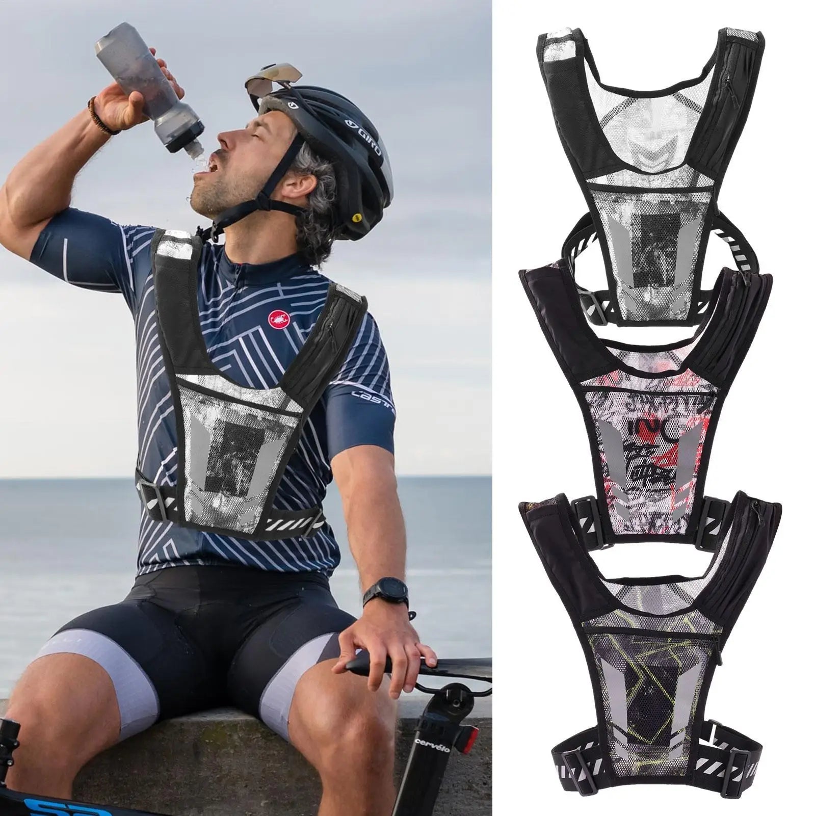 Trail Lightweight Gear: Reflective, Ultra-Light, Breathable, Outdoor Trail Running Backpack Fitness Vest / Rungear