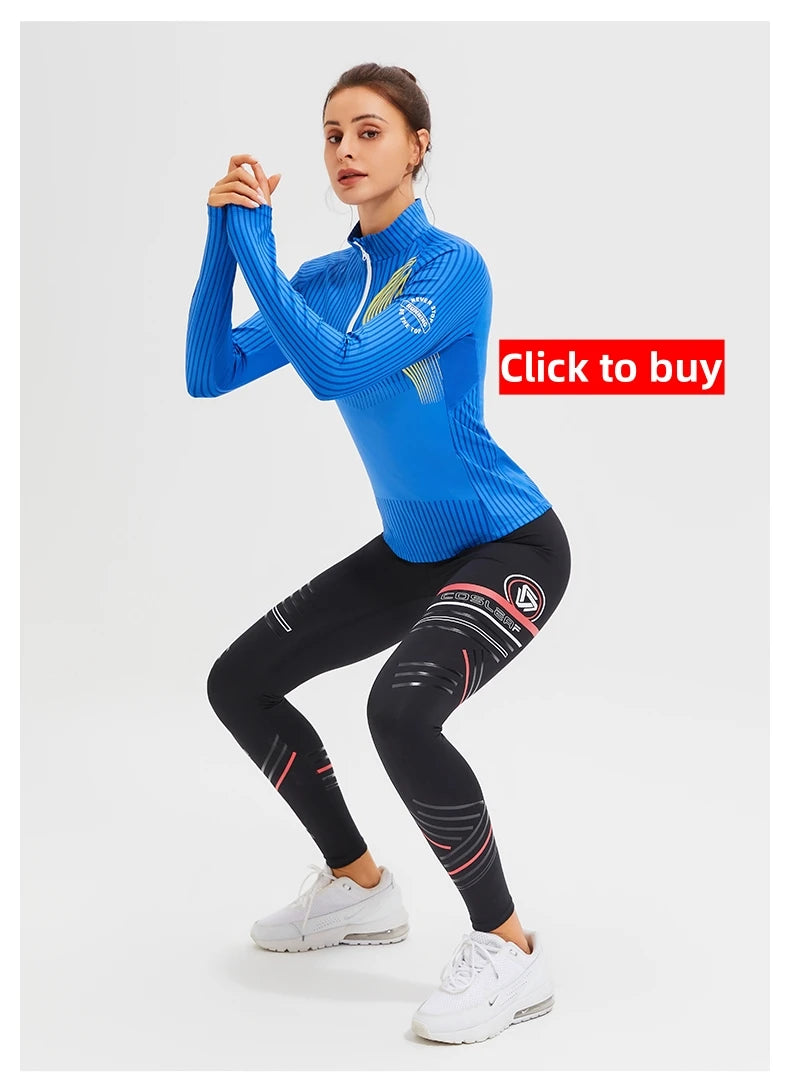 Women's Compression Apparel: Printed High Waisted Workout Pants With Pockets / Rungear