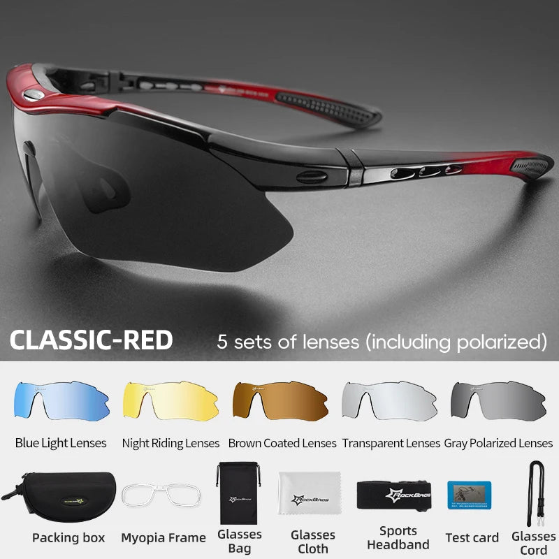 Running Sunglasses Gear: ROCKBROS Polarized, Outdoor Sports Sunglasses Eyewear / Rungear