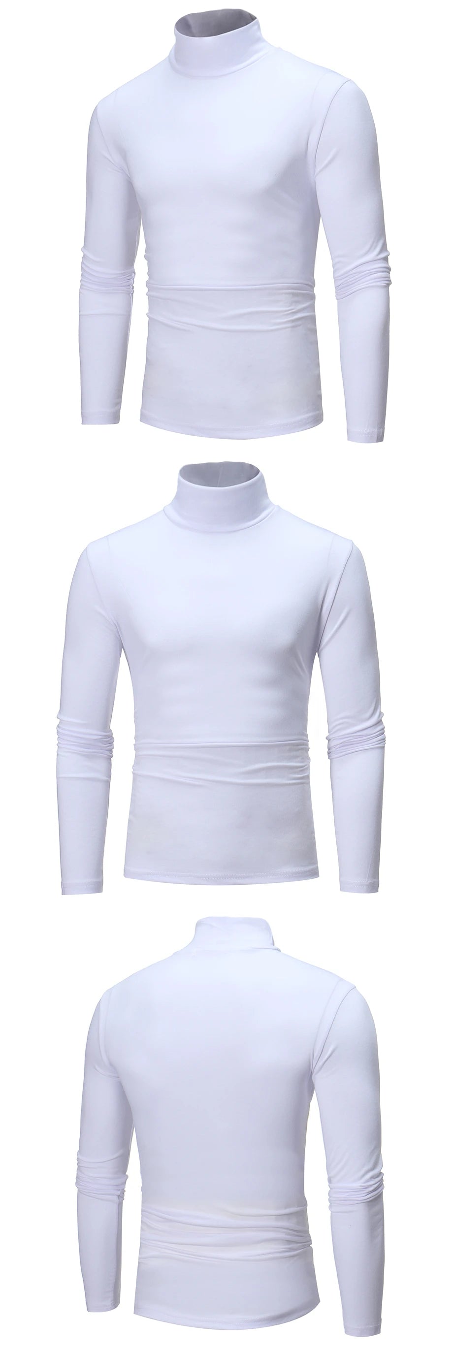 Men's Thermal Apparel:  Winter High Neck, Slim Fit, Long Sleeved, Thermal Shirt / Rungear
