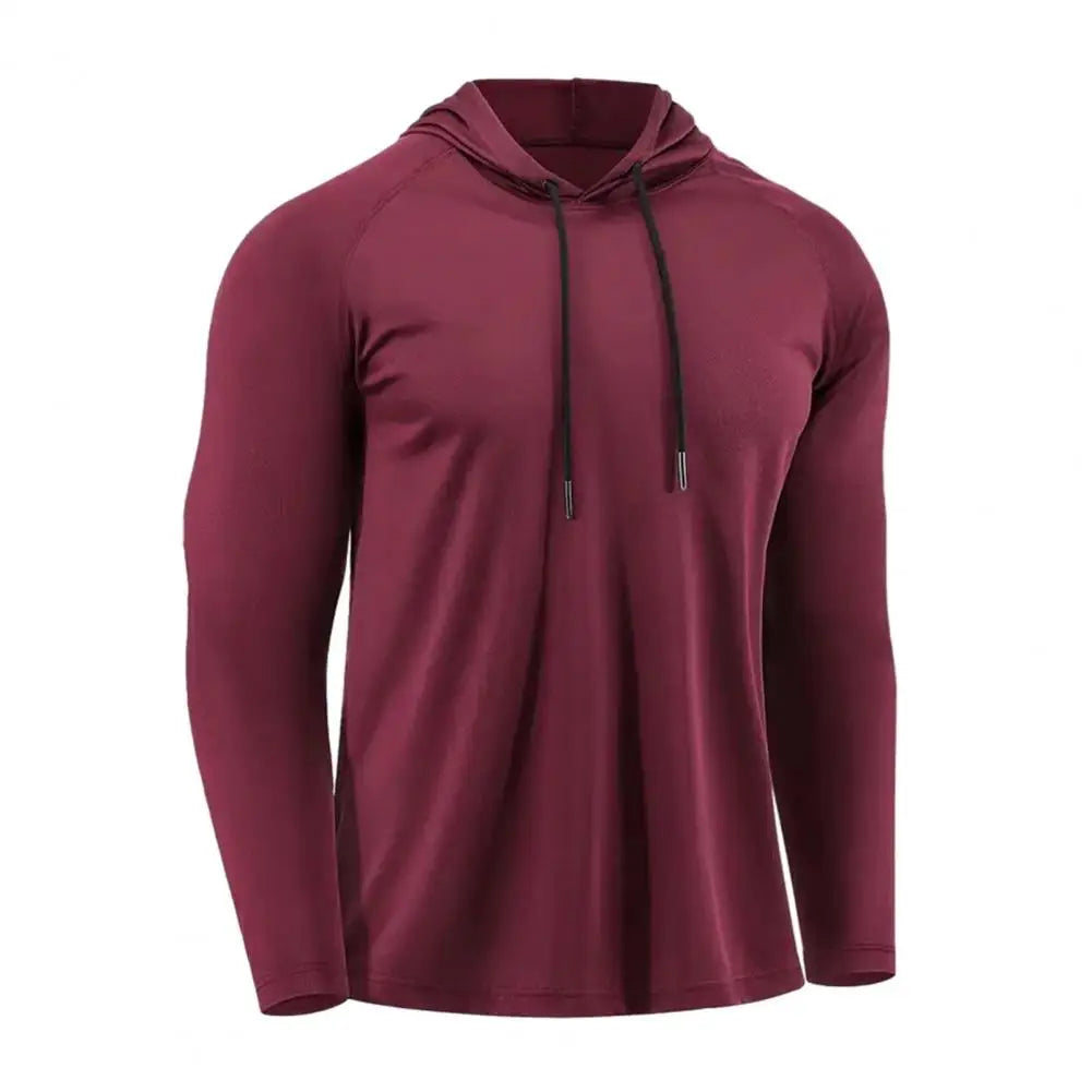 Men's Quick Dry Apparel: Long Sleeve, Sweat-Wicking Hooded, Loose-Fitted T-Shirt for Running, Hiking, All Sports / Rungear