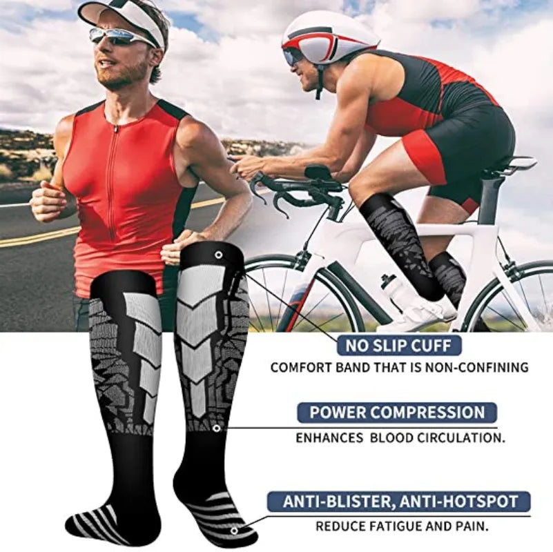 Running Compression Socks: 1 PC Medical 20-30mmhg Compression Socks for Flight, Travel, Pregnancy, Edema Diabetes, Varicose Veins / Rungear