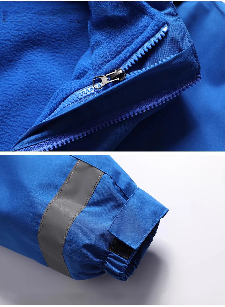 Plus Size High Visibility Waterproof Windproof Safety Jacket Reflective with Detachable Liner