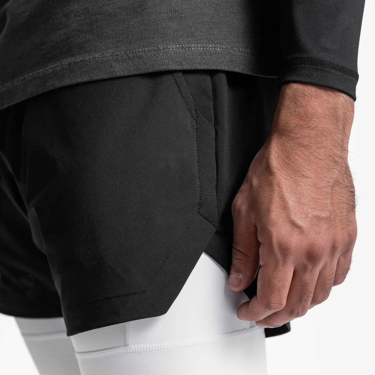 Men's Double Layer Shorts: 2 in 1 Breathable, Double Layer, Quick Dry, Running Workout Sports Shorts / Rungear