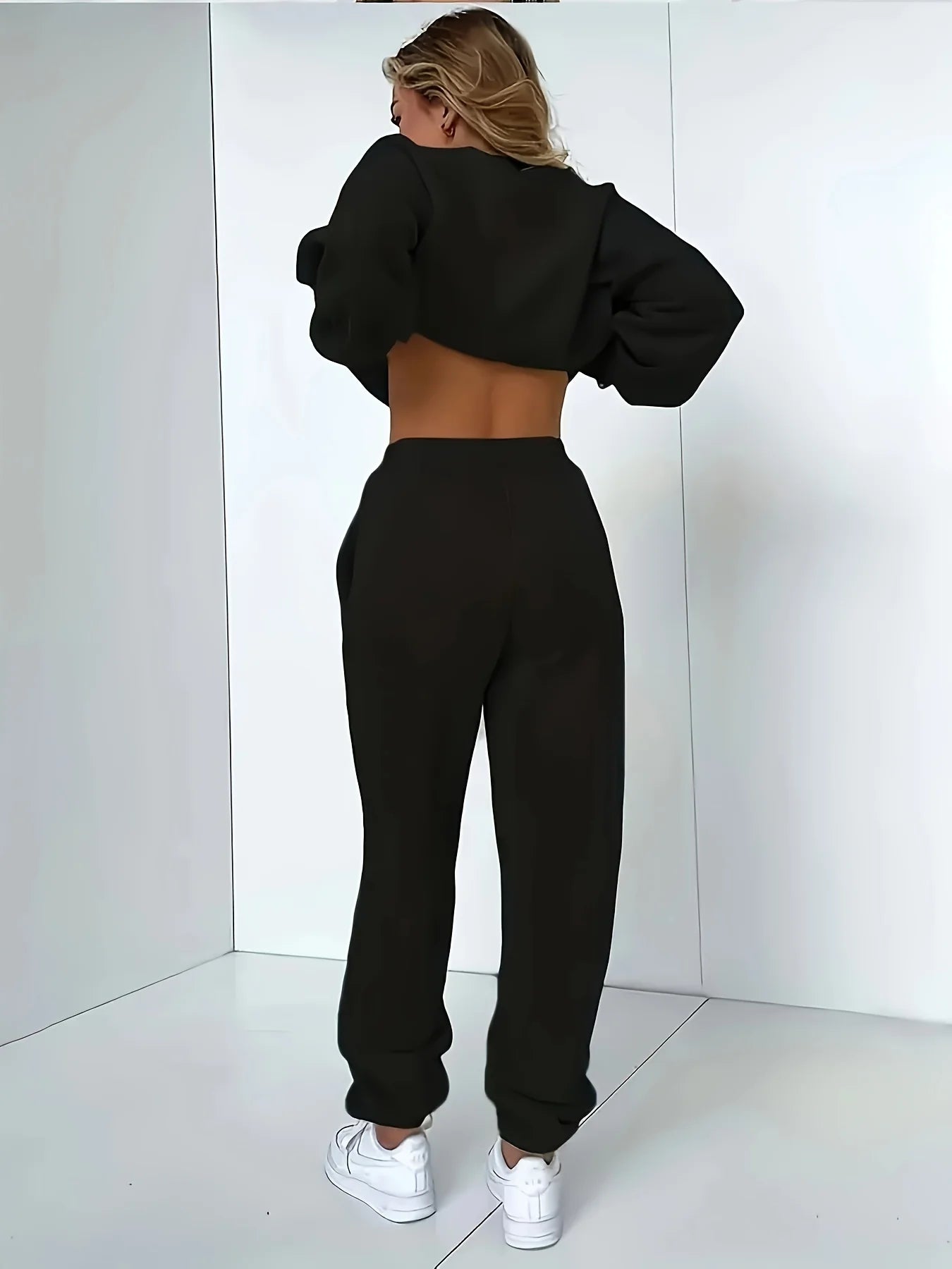 Autumn Winter Women's Sweater Pants Set  Women Hoodie set Street Hip Hop Clothing Casual Female  Clothing Plush sweatshirt