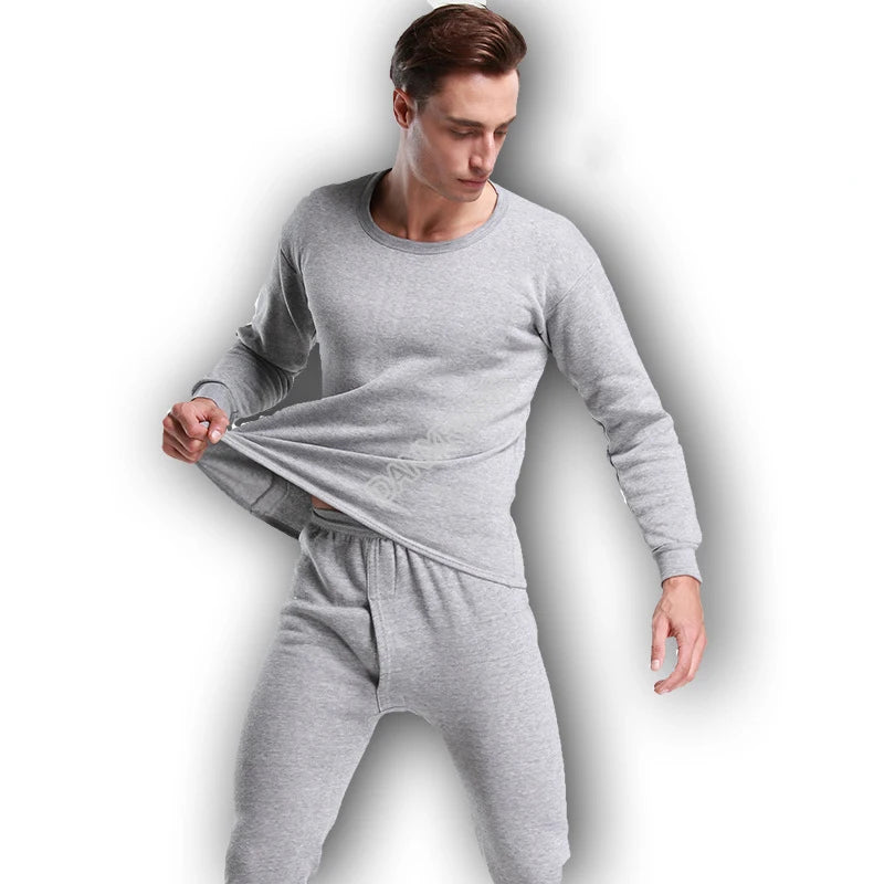 Men's Thermal Apparel: Winter Fleece ,Thick Thermal Long John Underwear Sets / Rungear