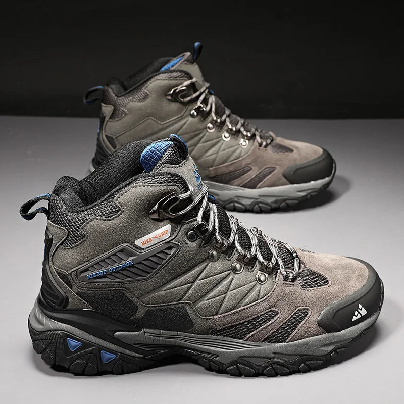 Men's Hiking Shoes: Winter Resistant, Suede, High-Top Hiking Boots / Rungear
