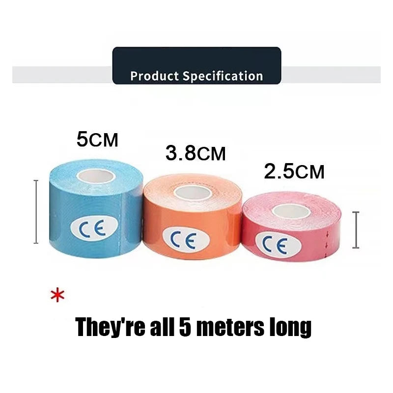 5M Kinesiology Waterproof Elastoplast Athletic Sport Tape Recovery Muscle Pain Relief