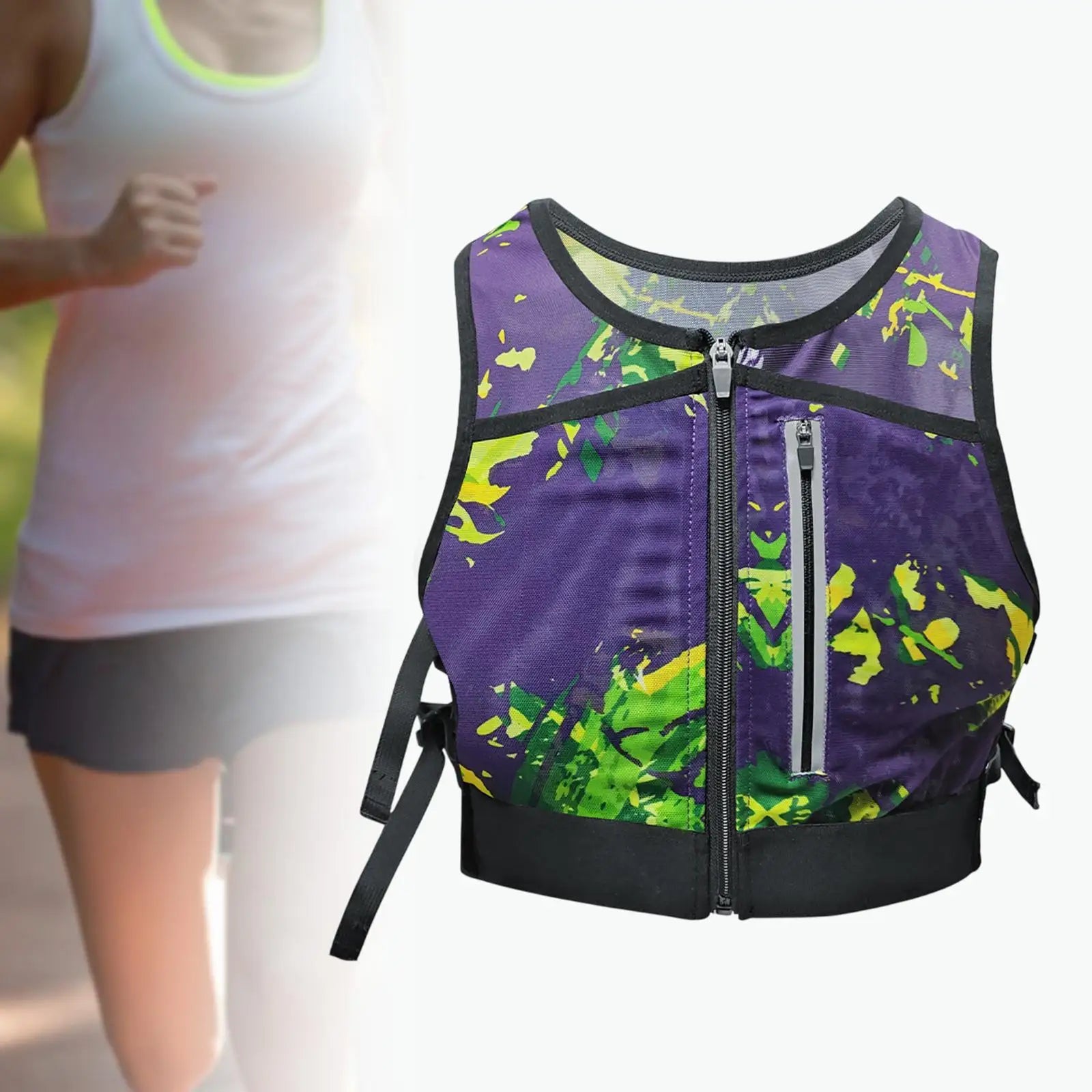 Running Reflective Gear: Breathable, Neoprene Chest Pack with Multi Pockets for Jogging, Hiking, Racing / Rungear