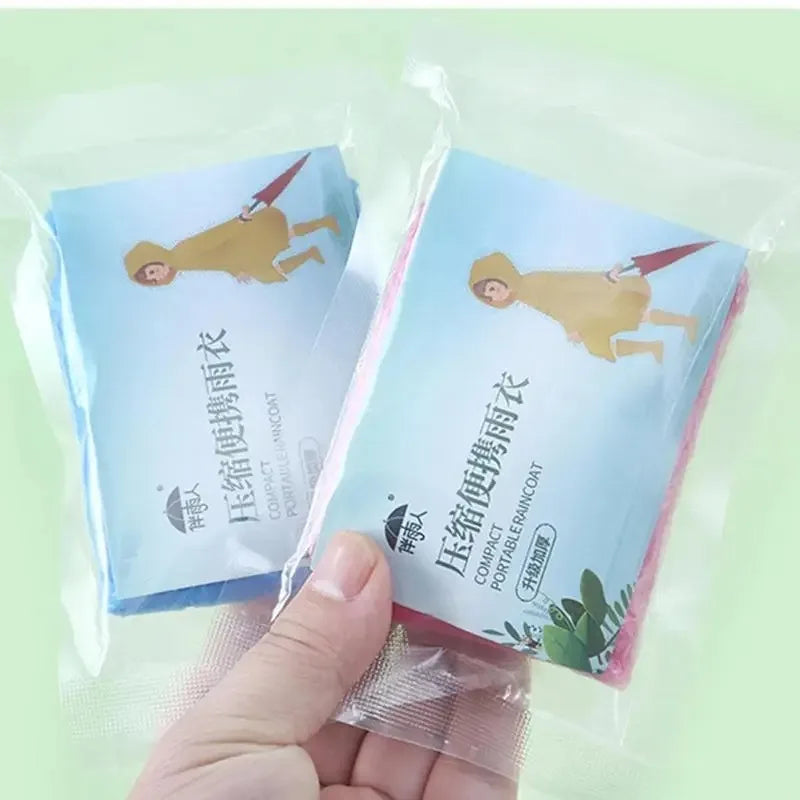 Adult Outdoors Disposable Lightweight Waterproof Hooded Emergency Rain Poncho