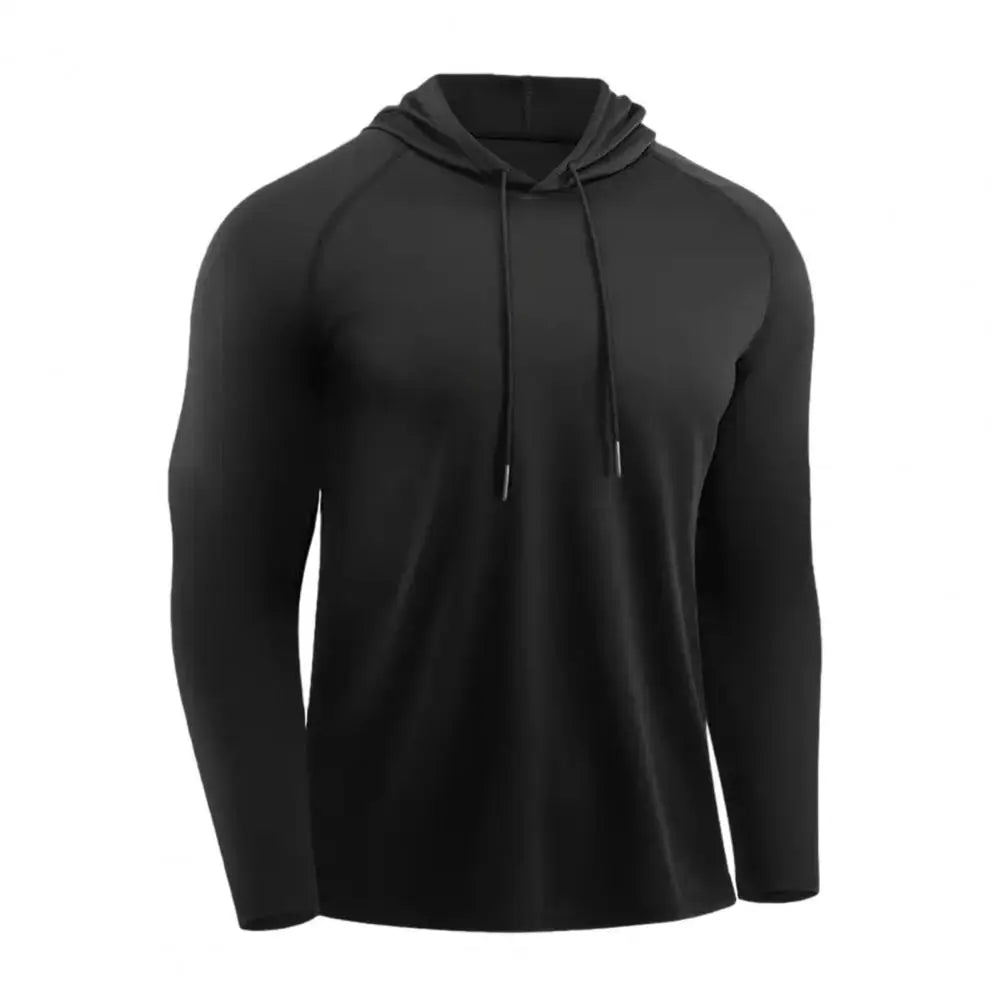 Men's Quick Dry Apparel: Long Sleeve, Sweat-Wicking Hooded, Loose-Fitted T-Shirt for Running, Hiking, All Sports / Rungear