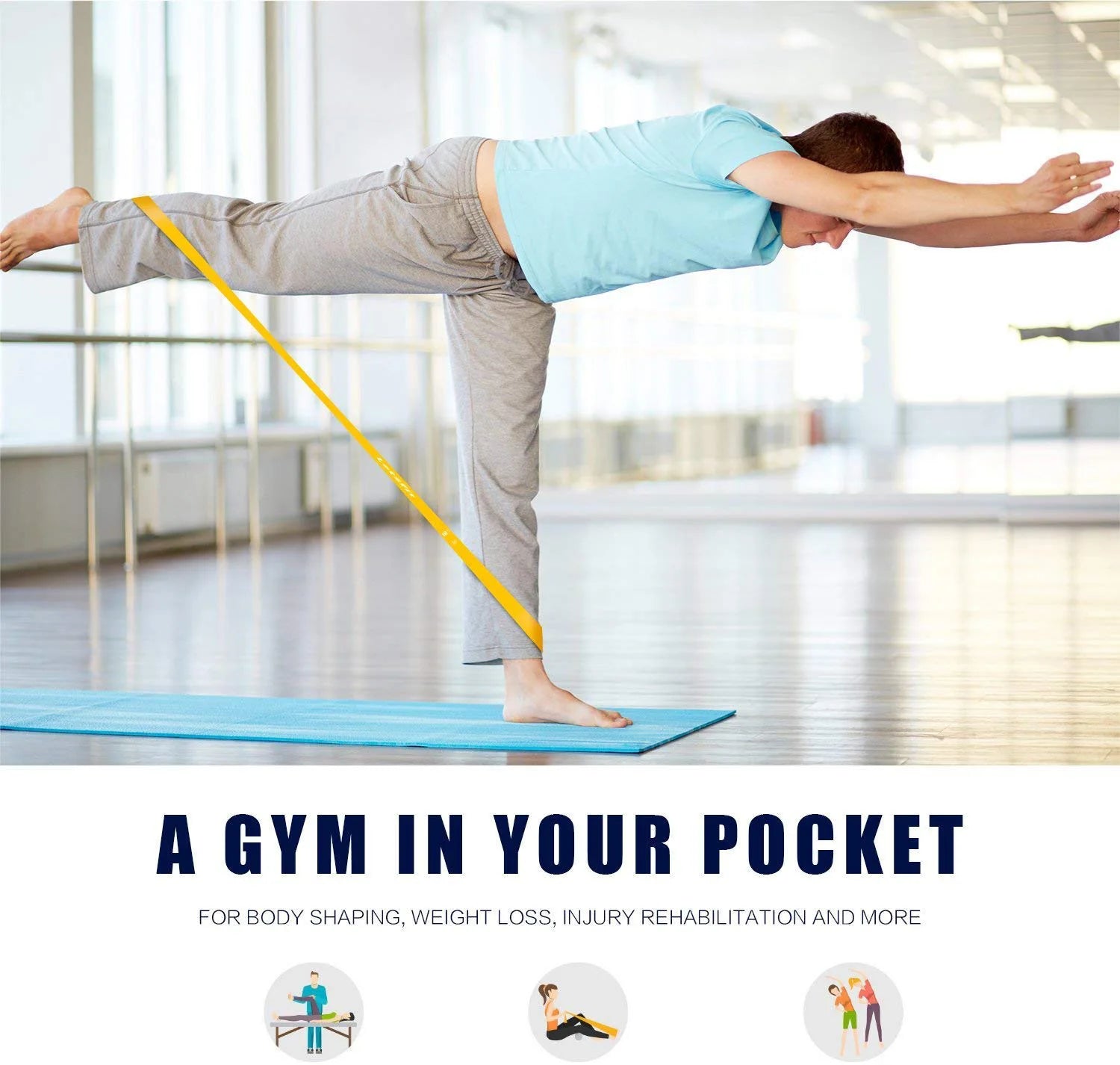 Running Recovery Gear: Exercise Workout Resistance Stretch Bands For Strength Training / Rungear
