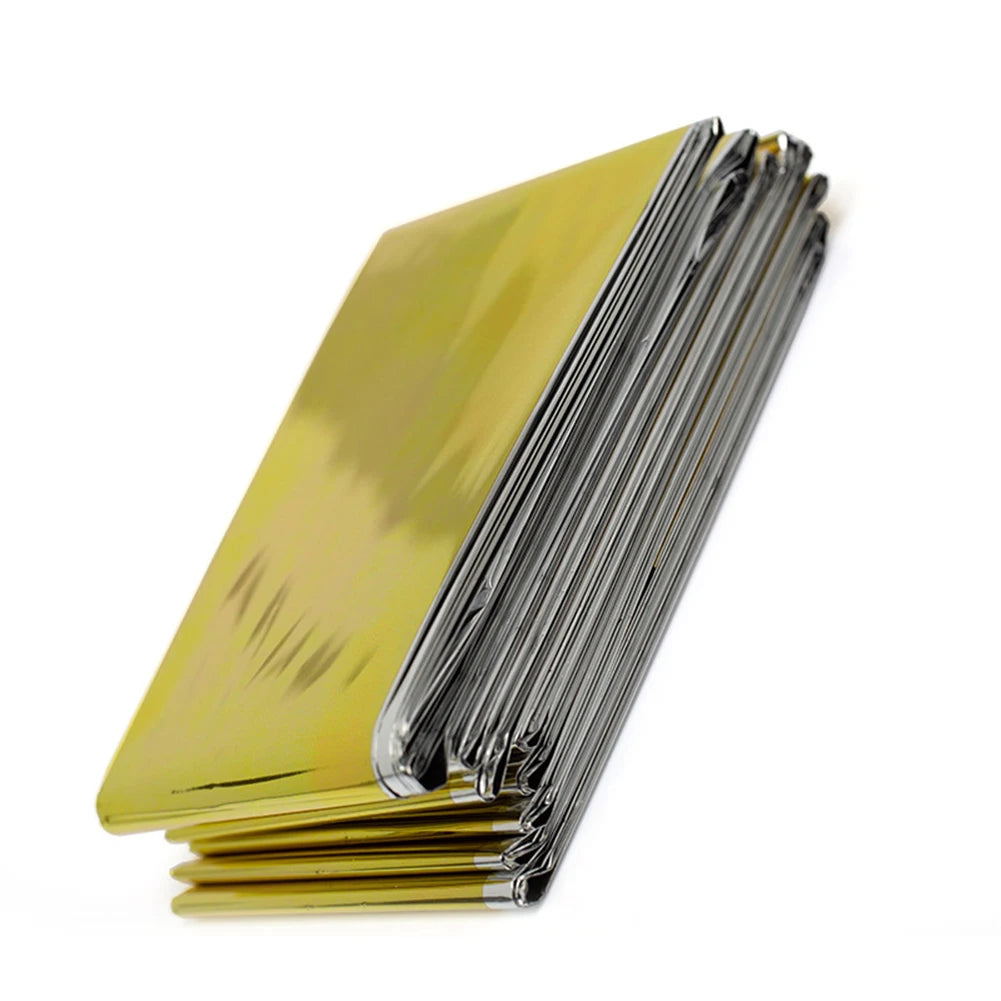 Trail Gear Accessories: 1-10 PC Emergency Thermal, Windproof Foil Survival Blanket / Rungear
