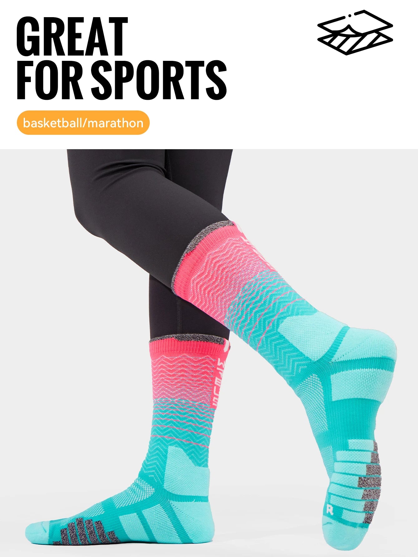 Moisture-Wicking Sock Gear: WRELS Athletic Cushion, Sweat Absorbing, Moisture Wicking Sports Socks Thickened Towel Bottom / Rungear