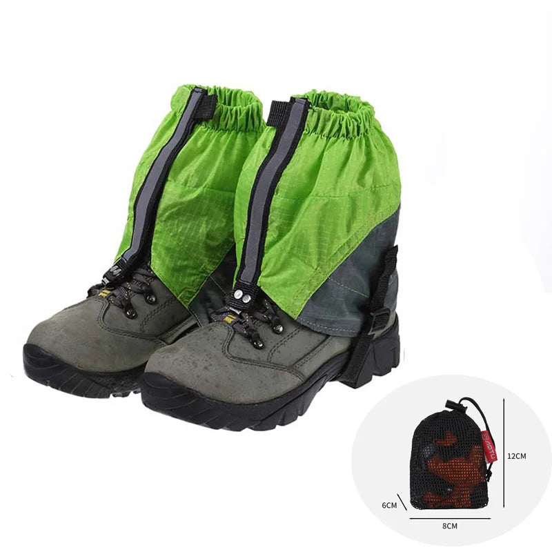 Lightweight Waterproof Ankle Gaiters With Reflective Strips For Hiking Mountaineering