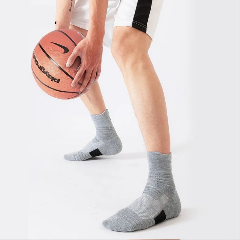 Running Sock Gear: Men's Sweat Absorbing, Anti-Slip, Mid Tube Sports Socks / Rungear