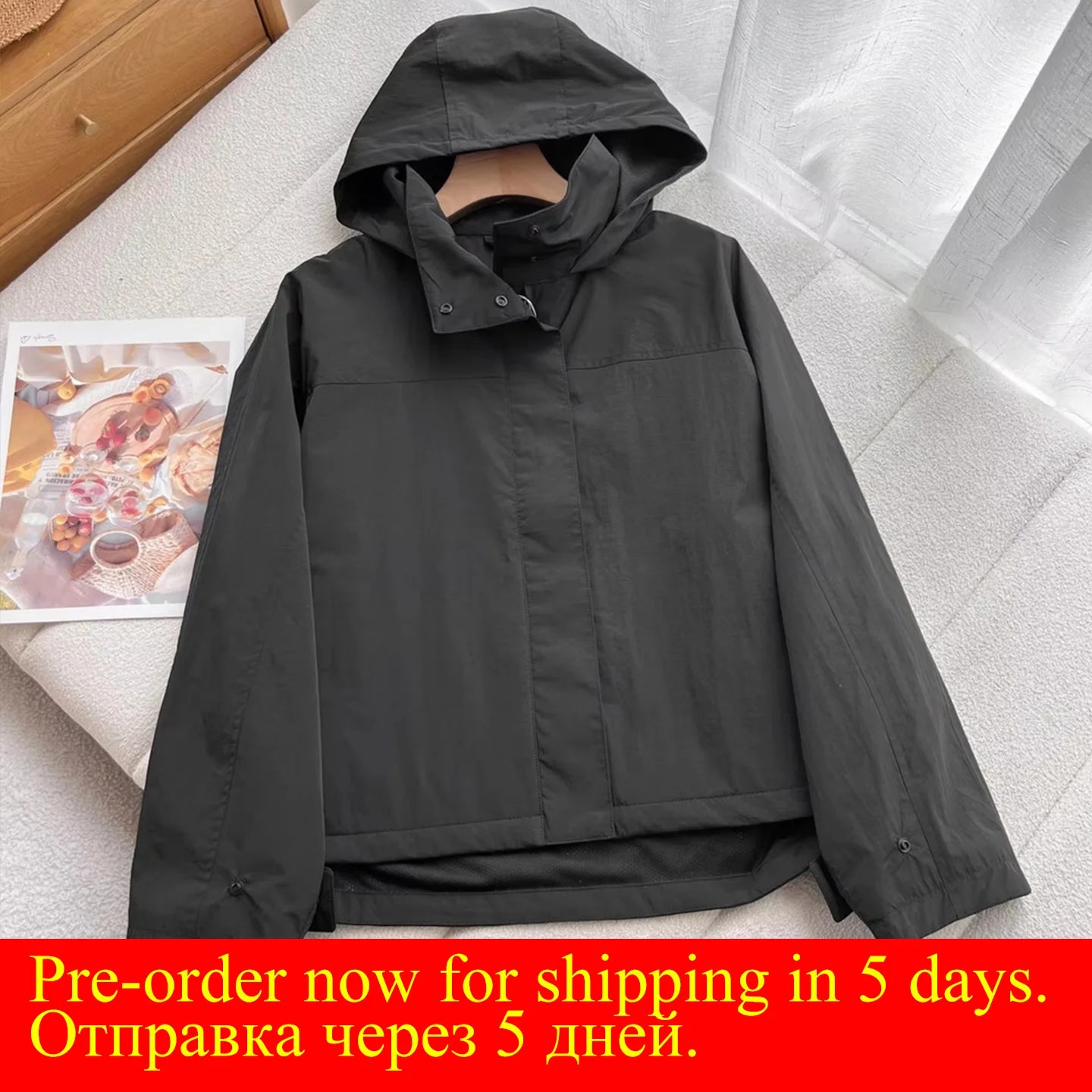 Women's Hooded Casual Jacket – Lightweight, Single-Breasted, Relaxed Fit | Summer Outwear | S–XL