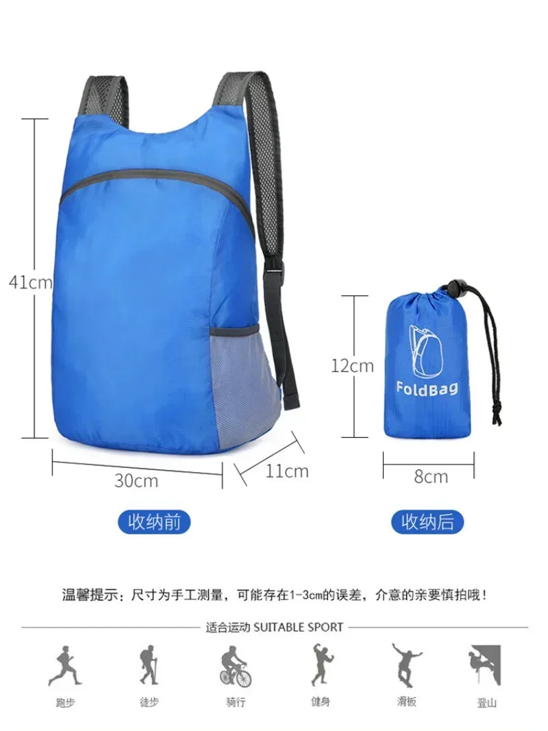 Lightweight Trail Accessories: Unisex Packable, Foldable, Outdoor Backpack for Travel, Hiking / Rungear